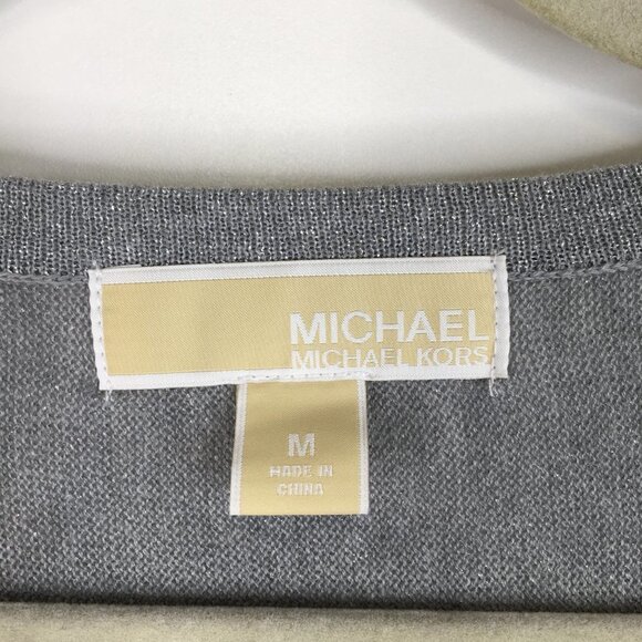 Michael Michael Kors  Sparkly Silver Sleeveless Sweater Top Size M - Picture 8 of 12